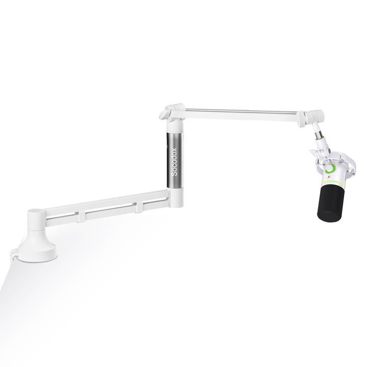 Low Profile Mikrofonarm, Verbesserter Mikrofonständer mit 7 cm Tischklemme, 3/8"- & 5/8"-Adapter, Mi