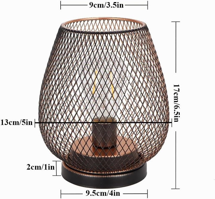 TRIROCKS Set Von 2 Outdoor Vintage Dekorative Batteriebetriebene Tischlampe Metallkäfig Kabellose La