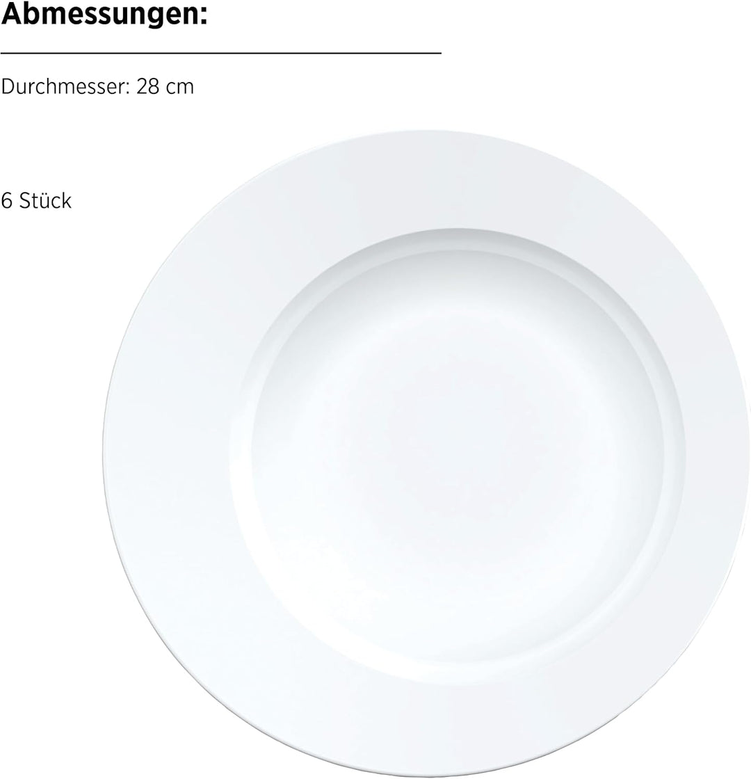 MÄSER Suppenteller-Set, Porzellan Eclipse