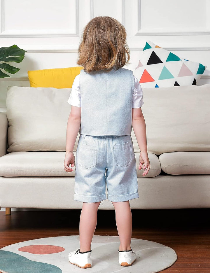 mintgreen Baby Junge Taufe Outfit Smoking Anzug Set 12-18 Monate Hellblau, 12-18 Monate Hellblau