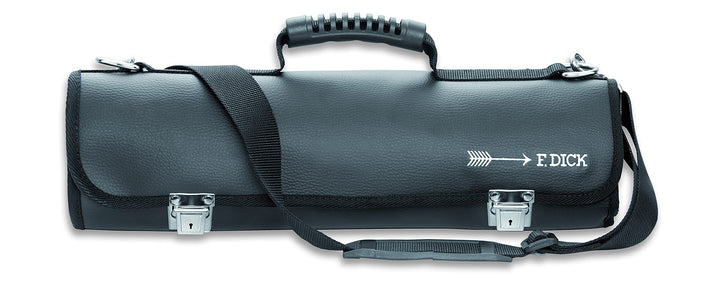 F. DICK Rolltasche ohne Inhalt (Tasche unbestückt, mit 12 Fächern, genarbte Lederoptik/Kunstleder, M
