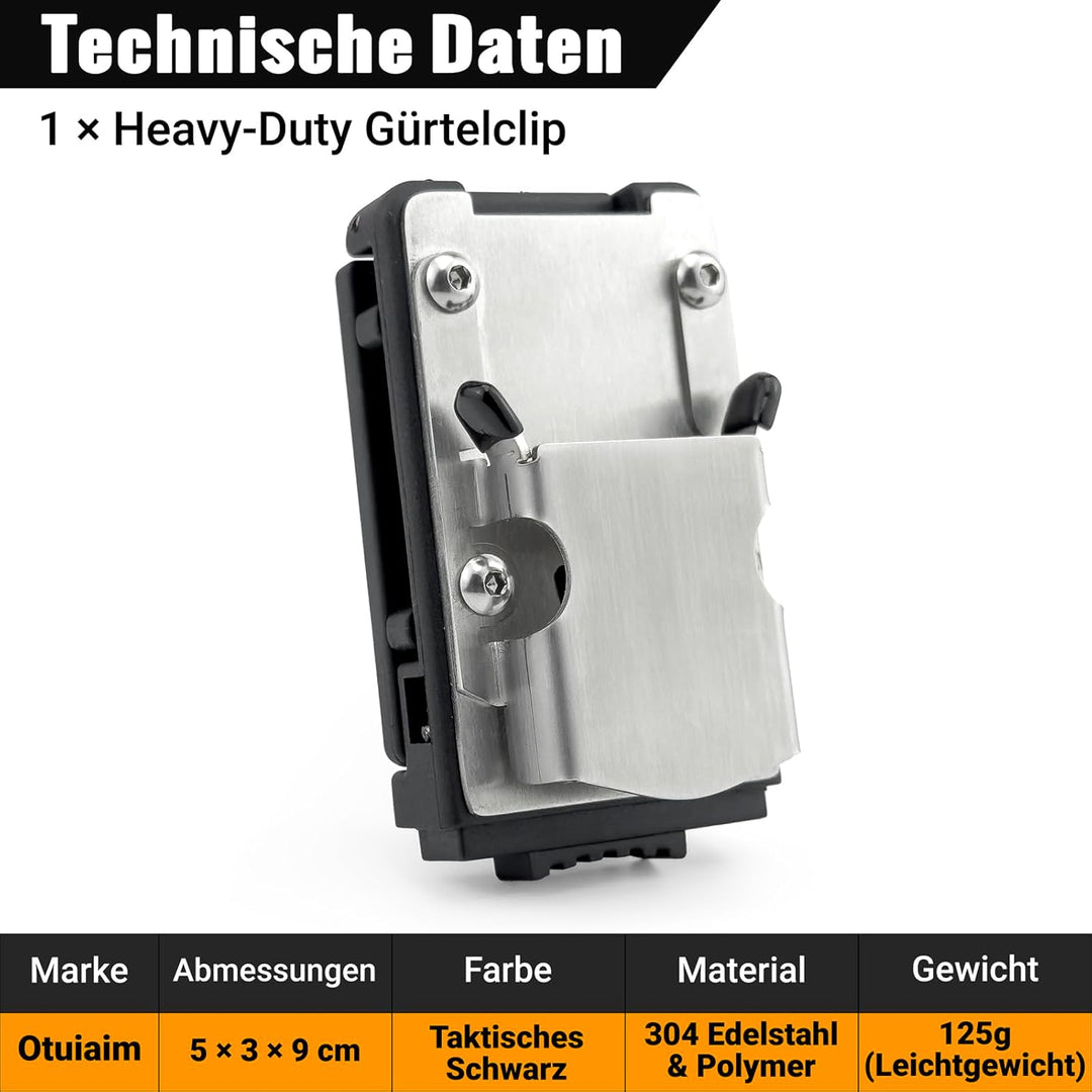 otuiaim Clip-on Werkzeug Gürtelclip - Clip-on Werkzeuggürtelhalter, 304 Edelstahl Werkzeugclips für