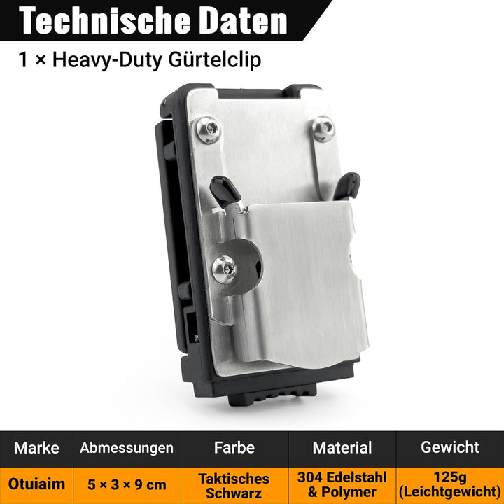 otuiaim Clip-on Werkzeug Gürtelclip - Clip-on Werkzeuggürtelhalter, 304 Edelstahl Werkzeugclips für