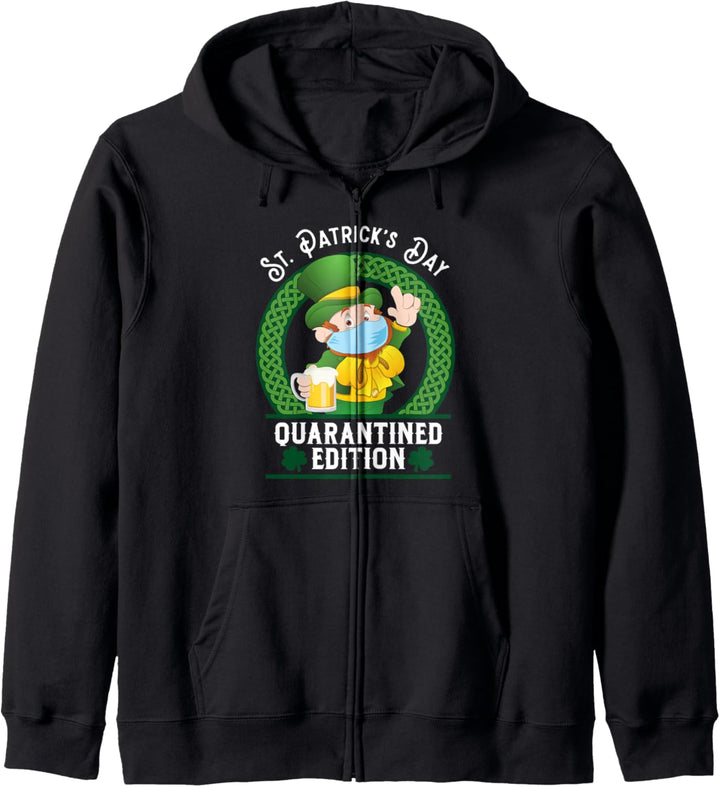 St Patrick's Day Quarantine Edition Funny Leprechaun Kapuzenjacke