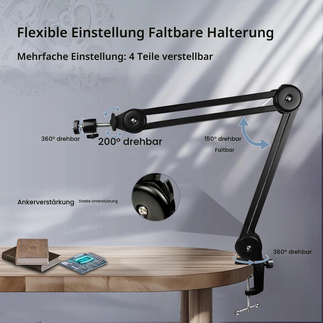 Digital Mikroskop, 48MP 4K 1080P HDMI Typ-C/USB Industrielle Video Digitales Mikroskop Kamera, 150X