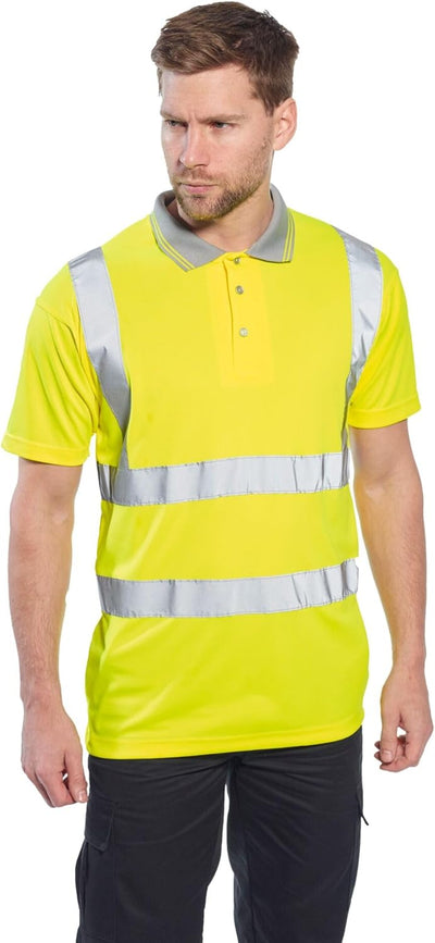 Portwest Hi-Vis Kurzarm-Polohemd L Gelb, L Gelb