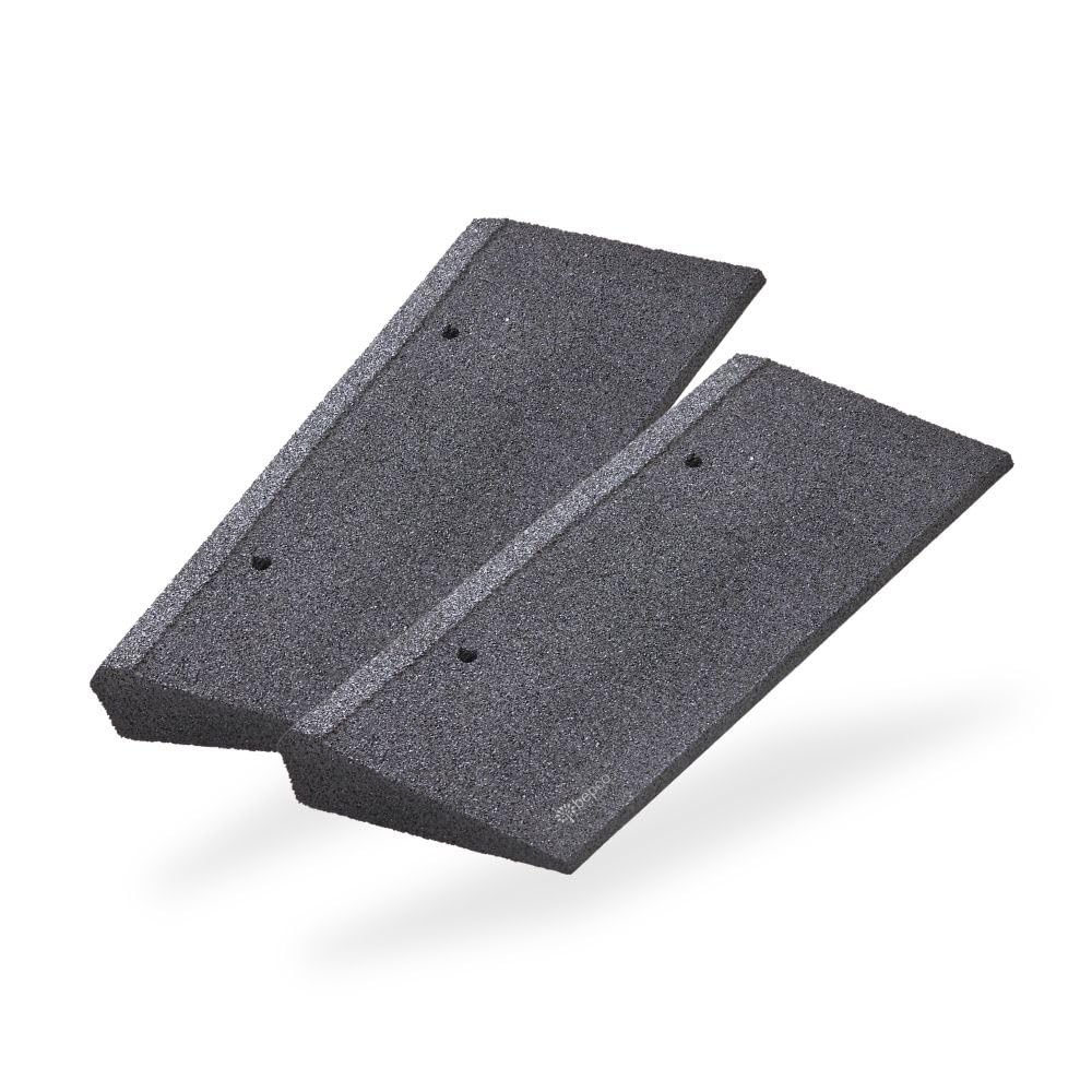 bepco Bordsteinkanten-Rampe-Set (2 Stück) 40-100 mm aus Gummifasern (schwarz) - Auffahrrampe - Türsc