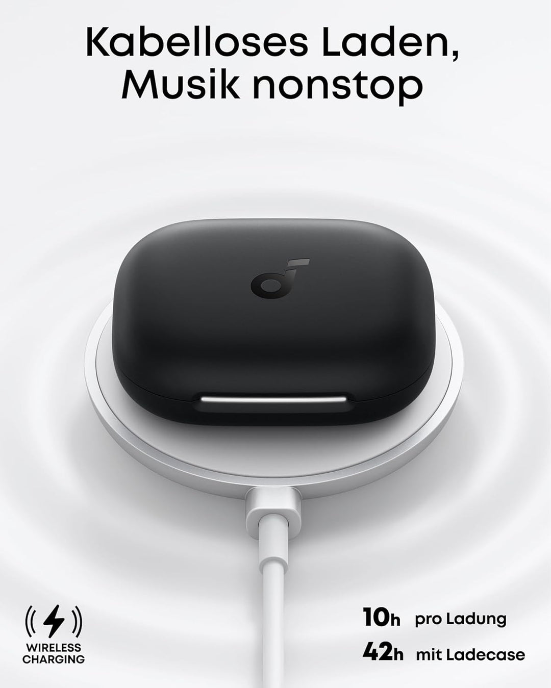soundcore AeroFit 2 by Anker, Open-Ear Kopfhörer, KI-Übersetzung, anpassbare Ohrbügel, Fester Halt,