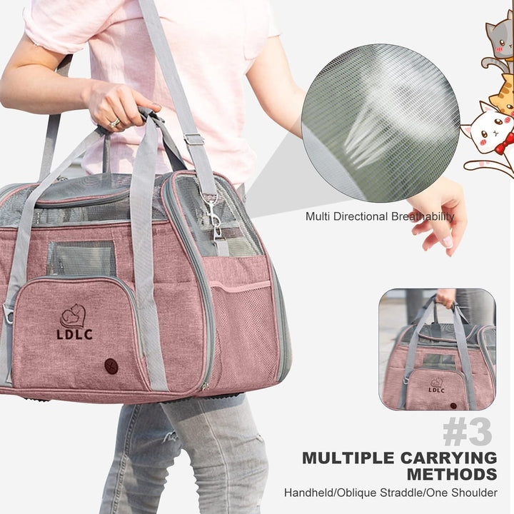 PETCUTE Hundetransportbox,Atmungsaktive Katzen Tragetasche Katze transportbox Tragetaschen mit Weich
