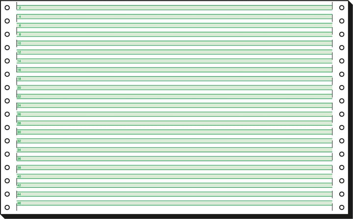 SIGEL 08336 Endlospapier 8 Zoll x 330 mm (A4 quer), 60 g, 2000 Blatt LP, 1fach, mit Leselinien