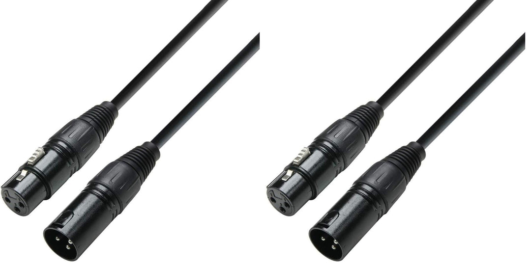 Adam Hall Cables 3 STAR DMF 0600 DMX Kabel 3-Pol XLR Female auf 3-Pol XLR male | 6 m (Packung mit 2)