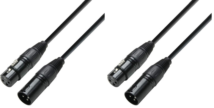 Adam Hall Cables 3 STAR DMF 0600 DMX Kabel 3-Pol XLR Female auf 3-Pol XLR male | 6 m (Packung mit 2)