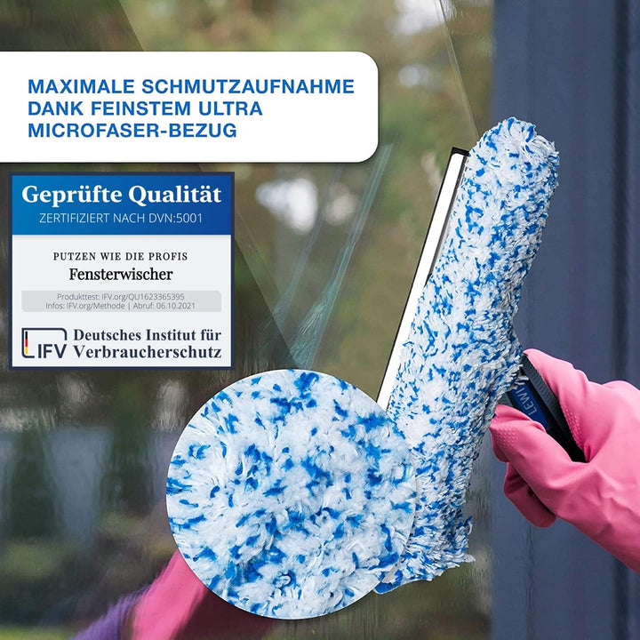 Putzen wie die Profis Fensterwischer und Fenster-Abzieher als Kombi-Set - DVN:5001 Zertifizierte Qua
