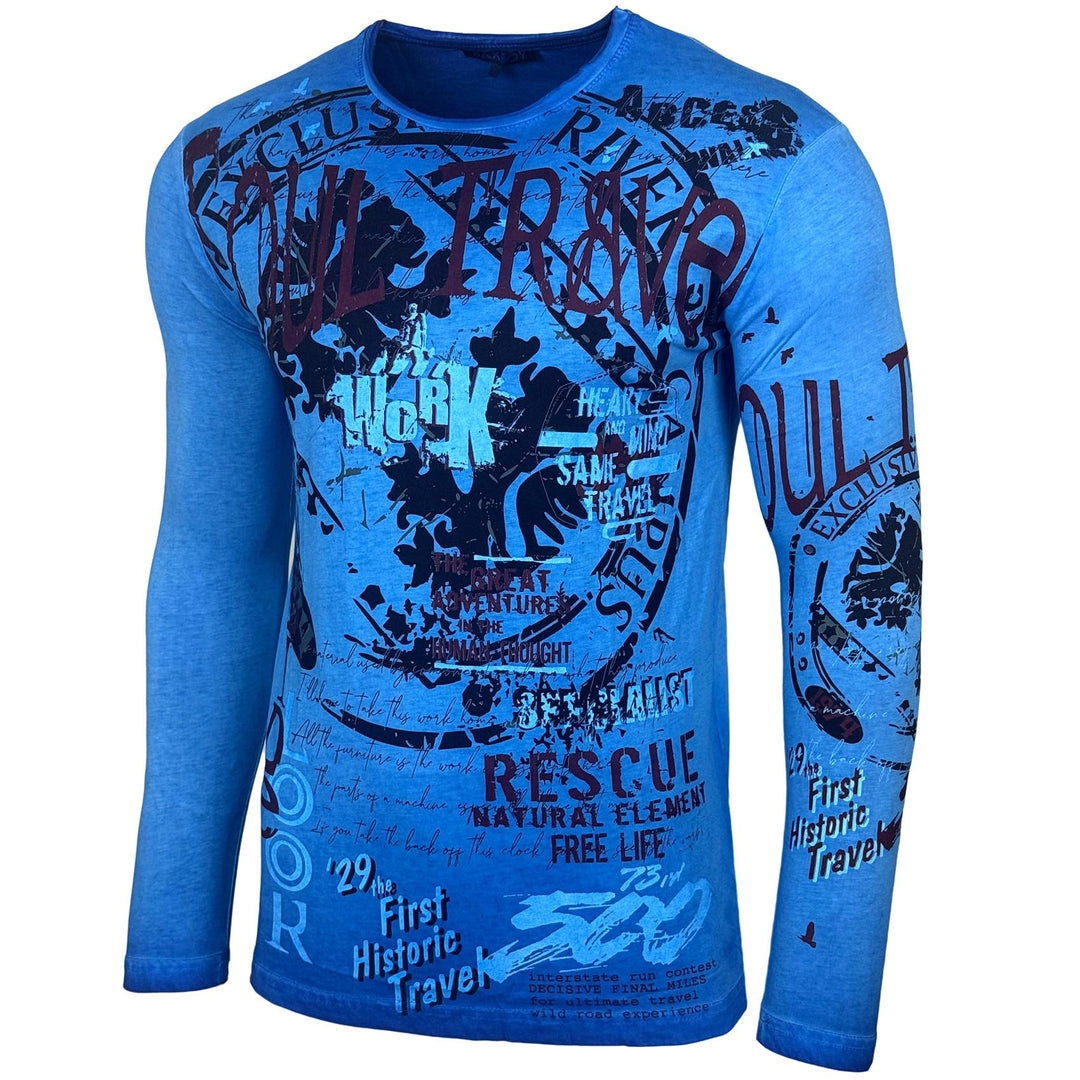 Baxboy Herren Longsleeve T-Shirt Moderner Männer Langarmshirt Langarm Sweatshirt 704 Einheitsgrösse