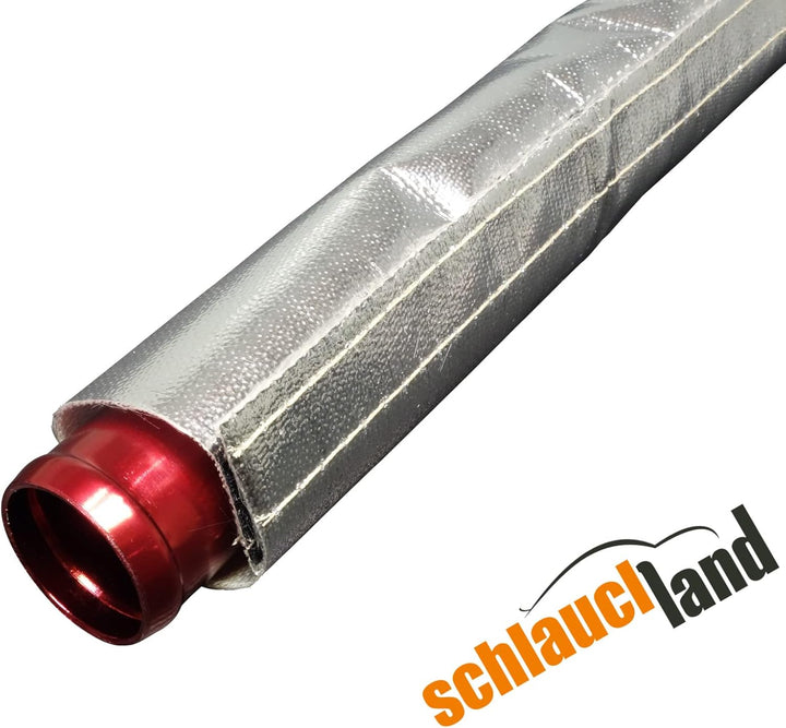 1m Alu-Titan Klett Hitzeschutzschlauch ID-Ø 25mm Klettverschluss | VIELE LÄNGEN &amp; GRÖSSEN 10-210mm |