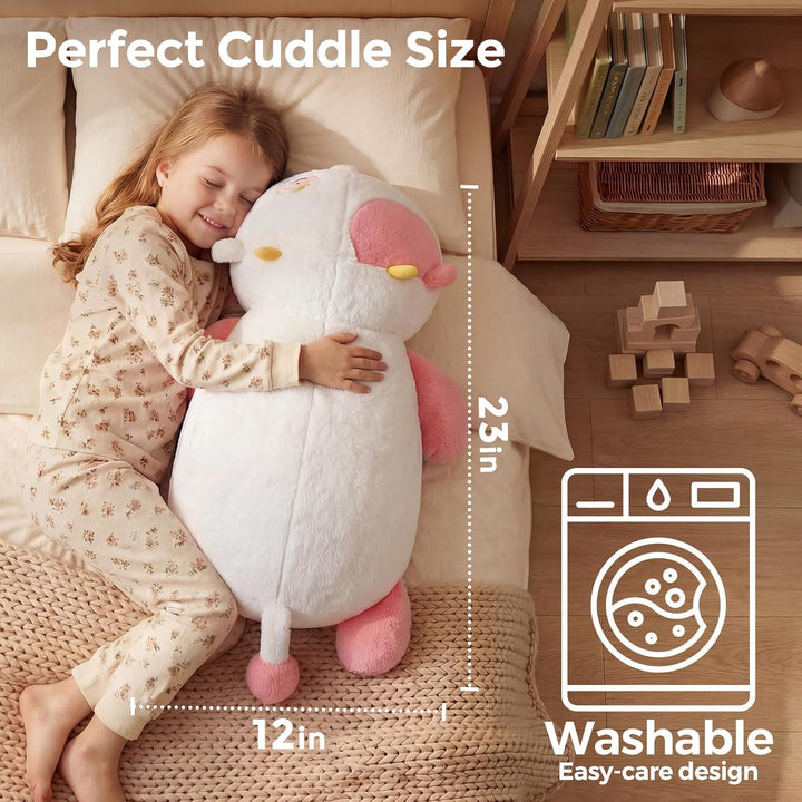Mewaii Weighted Plüsch Erdbeer Kuh Kuscheltier 58cm,1.8kg (4.0 lbs) Kawaii Plüschtiere für Kinder,Ko