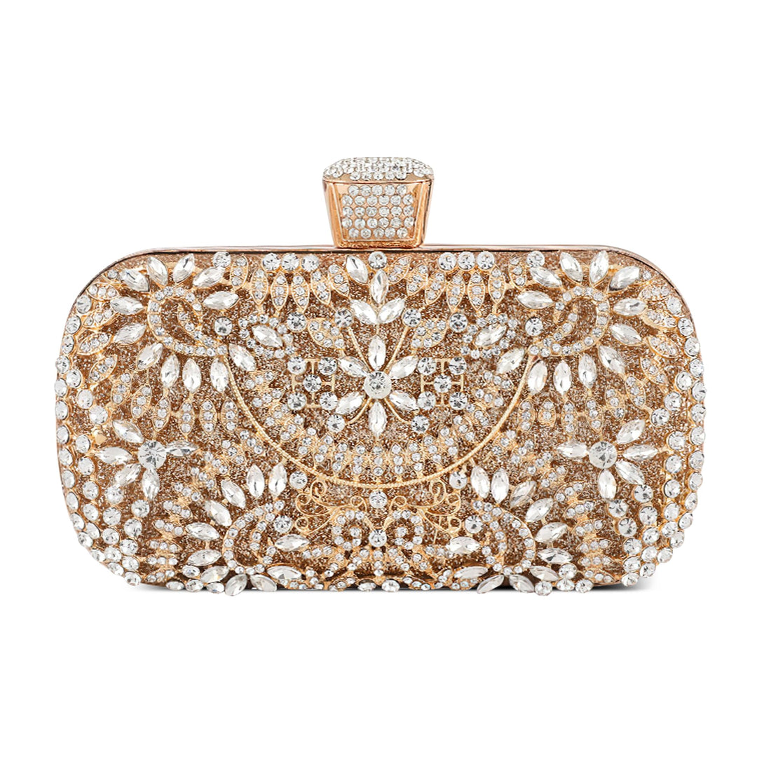 DIRRONA Strass Damen Handtasche Elegante Hochzeits Braut Clutch Bag Exquisite Kettentasche Glitzer P
