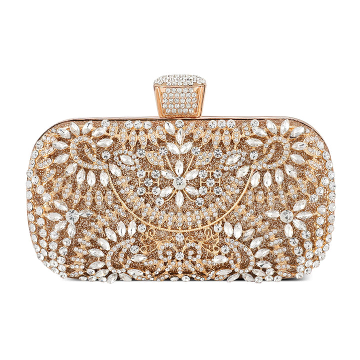 DIRRONA Strass Damen Handtasche Elegante Hochzeits Braut Clutch Bag Exquisite Kettentasche Glitzer P