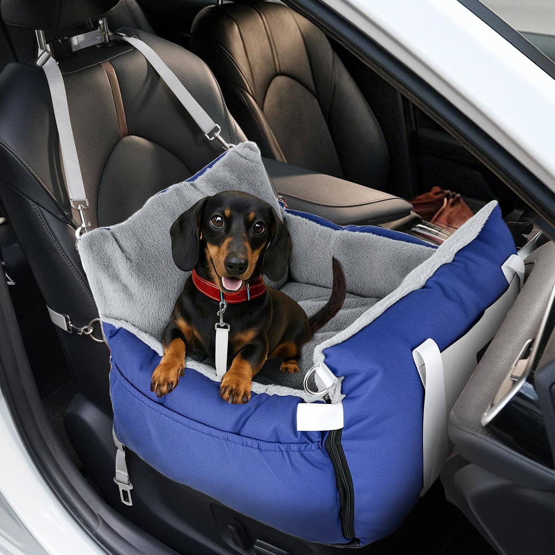 3-in-1 Hundesitz fürs Auto &amp; Reisebett für kleine Hunde – Tragbarer Autositz mit erweiterbarer Liege