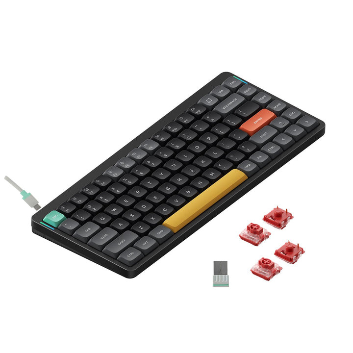 nuphy Air75 v2 Mechanische Tastatur QMK/VIA, 75% Low Profile Kabellose Tastatur, Bluetooth 5.1, 2.4G
