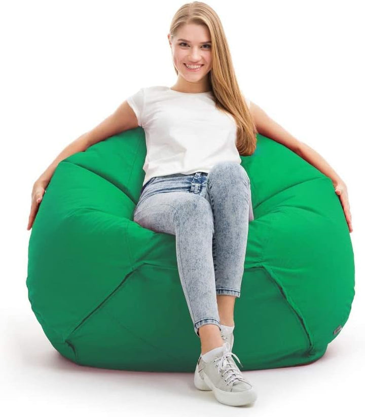 Bruni Kinder-Sitzsack Classico S in Tannengrün – Sitzsack mit Innensack für Kinder, Abnehmbarer Bezu