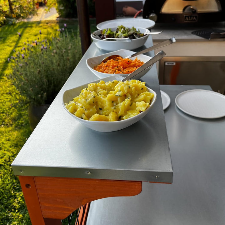 Habau 695 Gartentisch mit verzinkter Arbeitsplatte, Natur 101 x 55 x 117