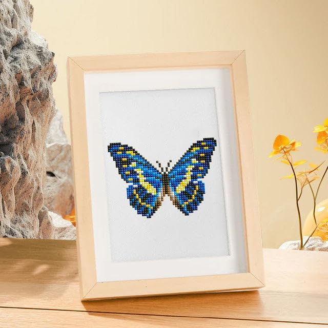 Figured'Art Mini Serie Diamond Painting Erwachsene - Schmetterlinge 3 - Premium-Box mit 12 Stück 15x