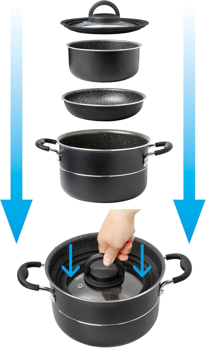 Brunner Alu Koch Set Pirate Ø20 Camping Outdoor Koch Geschirr Küche Topf Pfanne