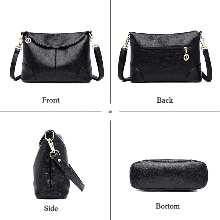 PORRASSO Damen Umhängetasche Mode Schultertasche Henkeltasche Wasserdicht Handtasche für Dating Arbe