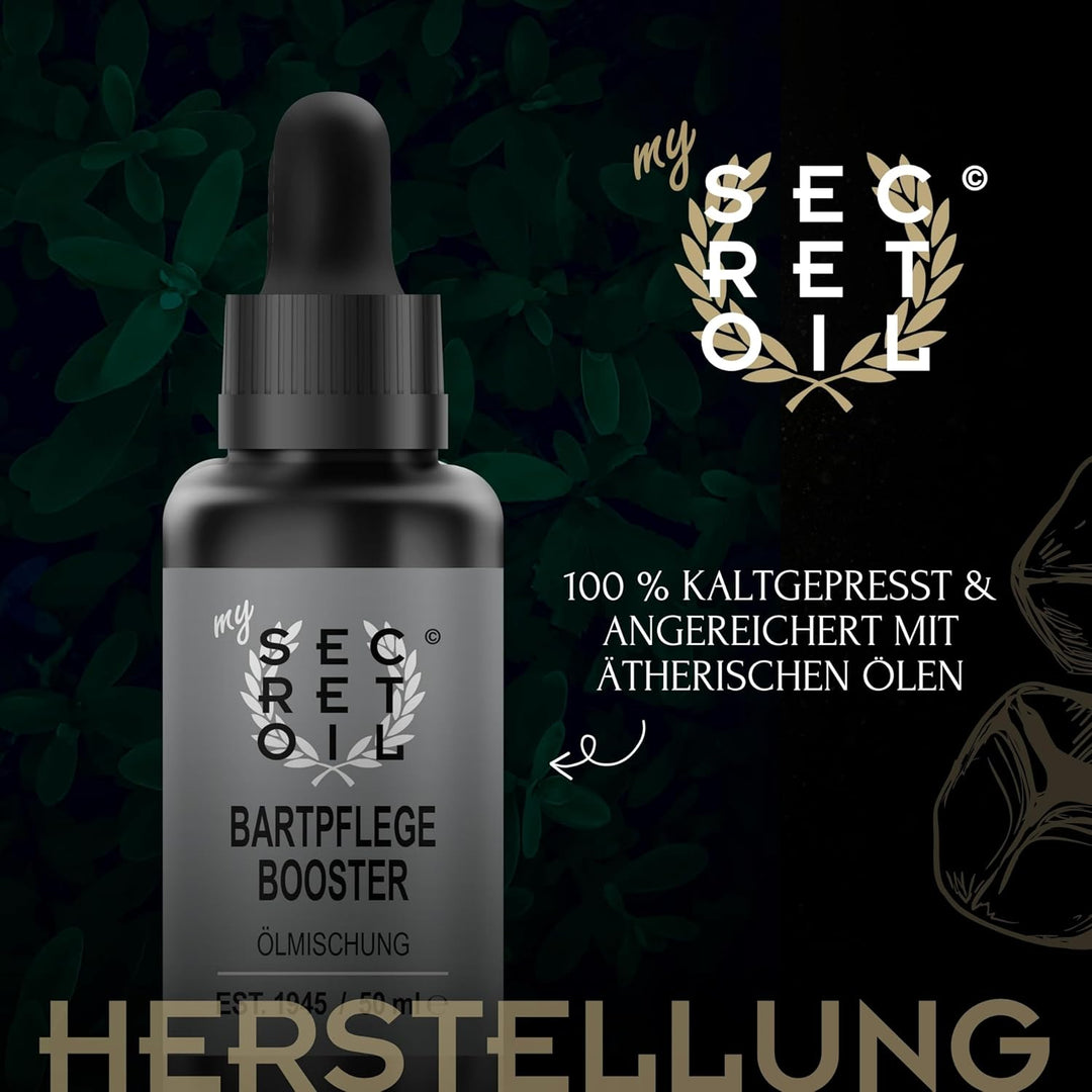 Bartpflegebooster 50 ml – Tiefenwirksame Ölmischung für Deine individuelle Bartpflege – Bartöl für G