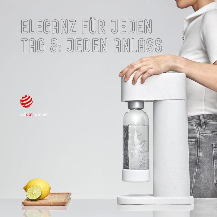 Mysoda: Wiederverwendbare Wasserflasche für Wassersprudler, BPA-freies Plastik, mit Quick-Lock Schne
