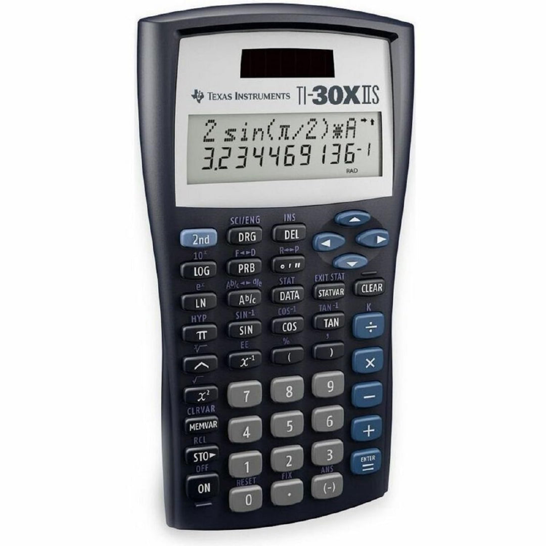 Texas Instruments TI-30 XIIS Schulrechner (zweizeilig, Solar- und Batteriebetrieb) Dunkelblau Single