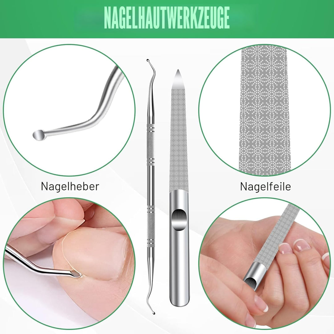 Nagelknipser für Senioren Dicke Nägel, Winkelkopf Grosse Zehennagelclipper mit Fanger, Breite Kiefer