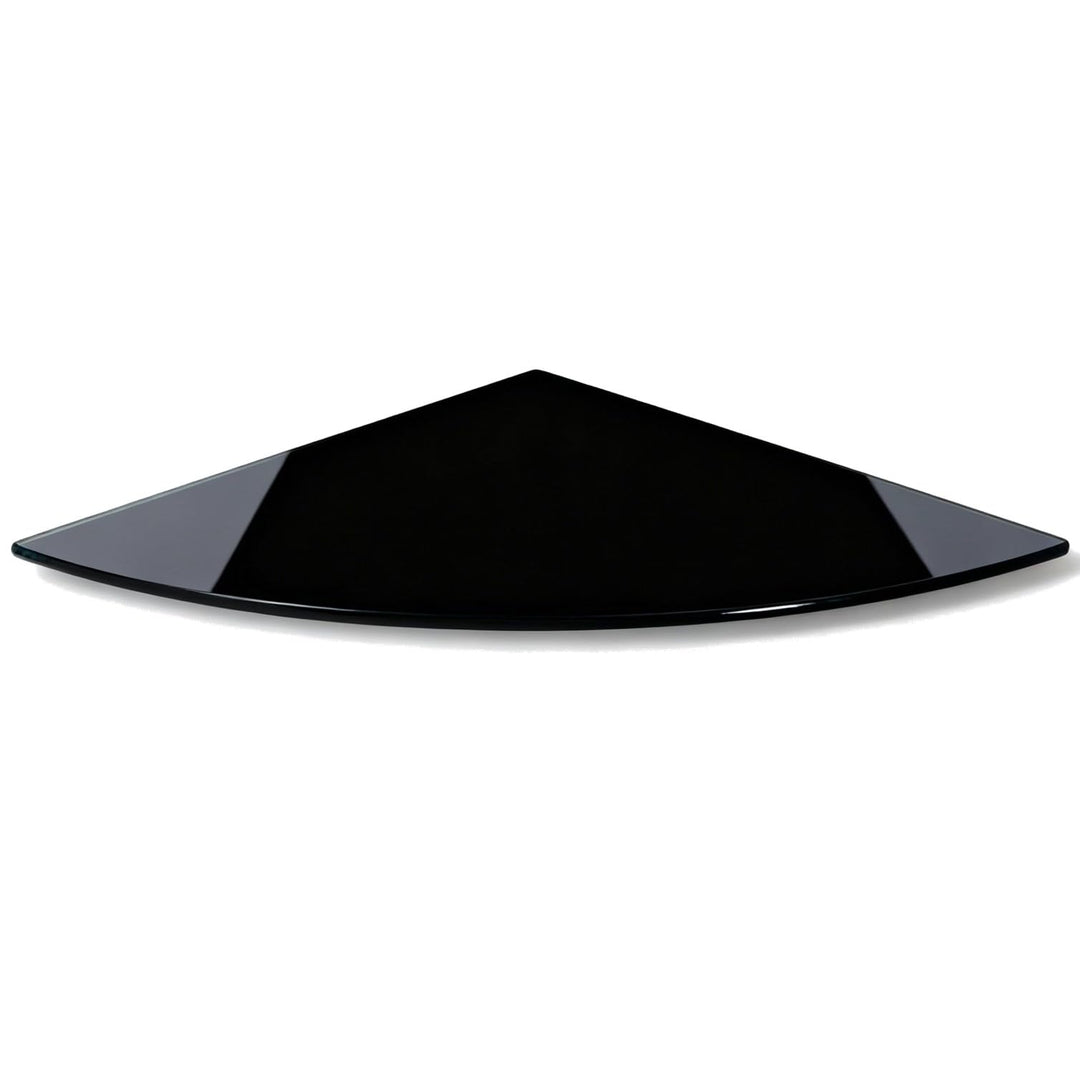 Euro Tische Glasplatte 75x75 cm in Schwarz Viertelkreis - 6mm ESG Sicherheitsglas - in Klar oder Sch