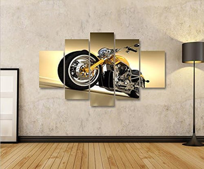 islandburner Bild Bilder auf Leinwand Chopper Motorrad Fat Boy MF XXL Poster Leinwandbild Wandbild D