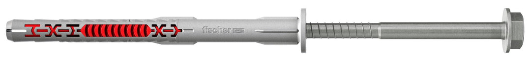 fischer DuoXpand 10 x 100 FUS R, Universaldübel mit nicht rostender Sechskantschraube & angeformter