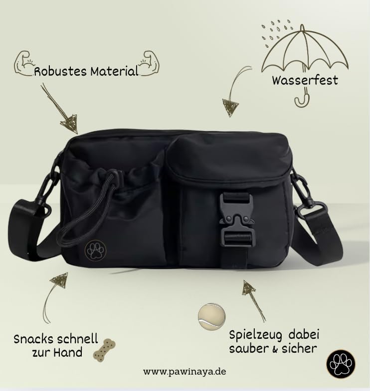 Urban Walk Gassitasche – Stilvolle & praktische Tasche für unterwegs | Stauraum, wasserabweisend, le