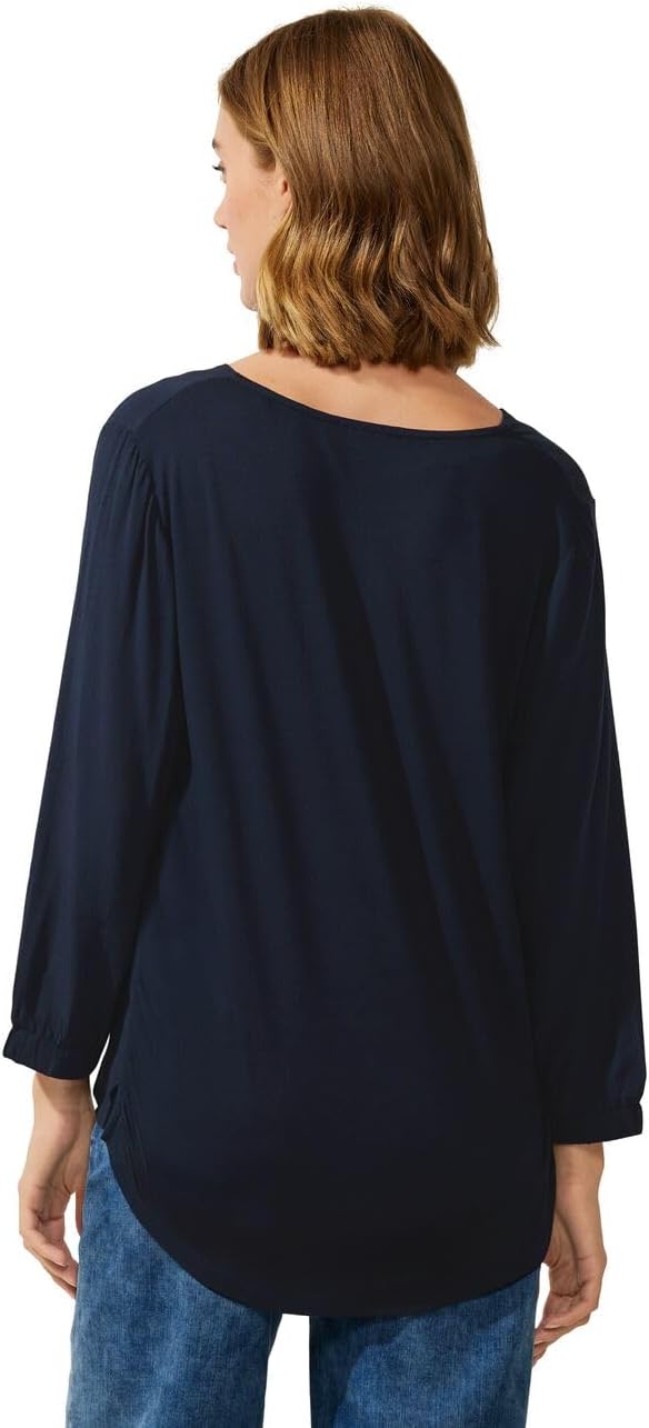 Street One Damen T-Shirt 3/4 Arm 38 Deep Blue, 38 Deep Blue