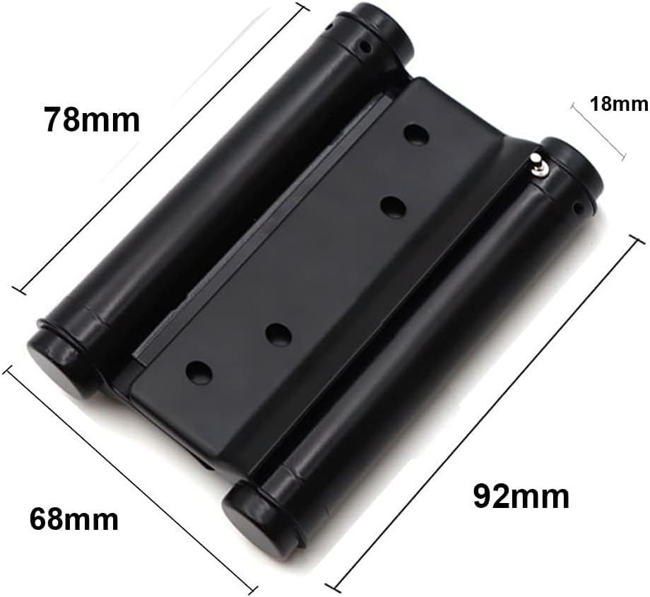 Türscharniere aus Edelstahl, 7,6 cm, automatisch, verstellbar, 76 mm, Schwarz, 2 Paar