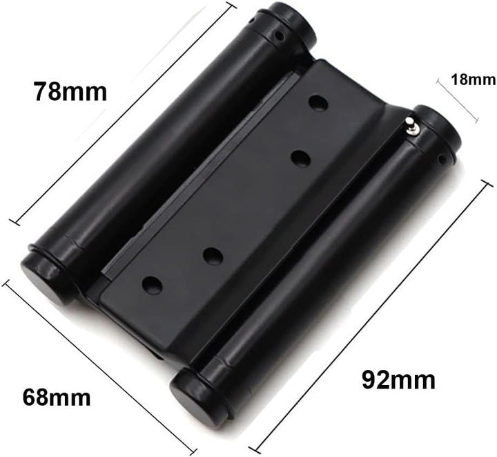 Türscharniere aus Edelstahl, 7,6 cm, automatisch, verstellbar, 76 mm, Schwarz, 2 Paar