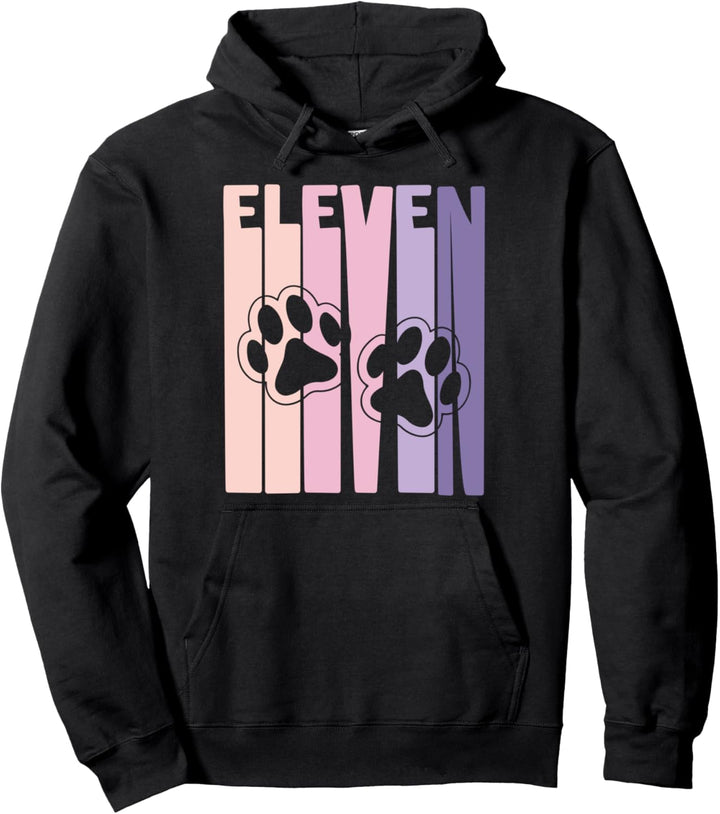 11. Geburtstag Geschenk Katze Kätzchen Fan 11 Jahre Mädchen Pullover Hoodie