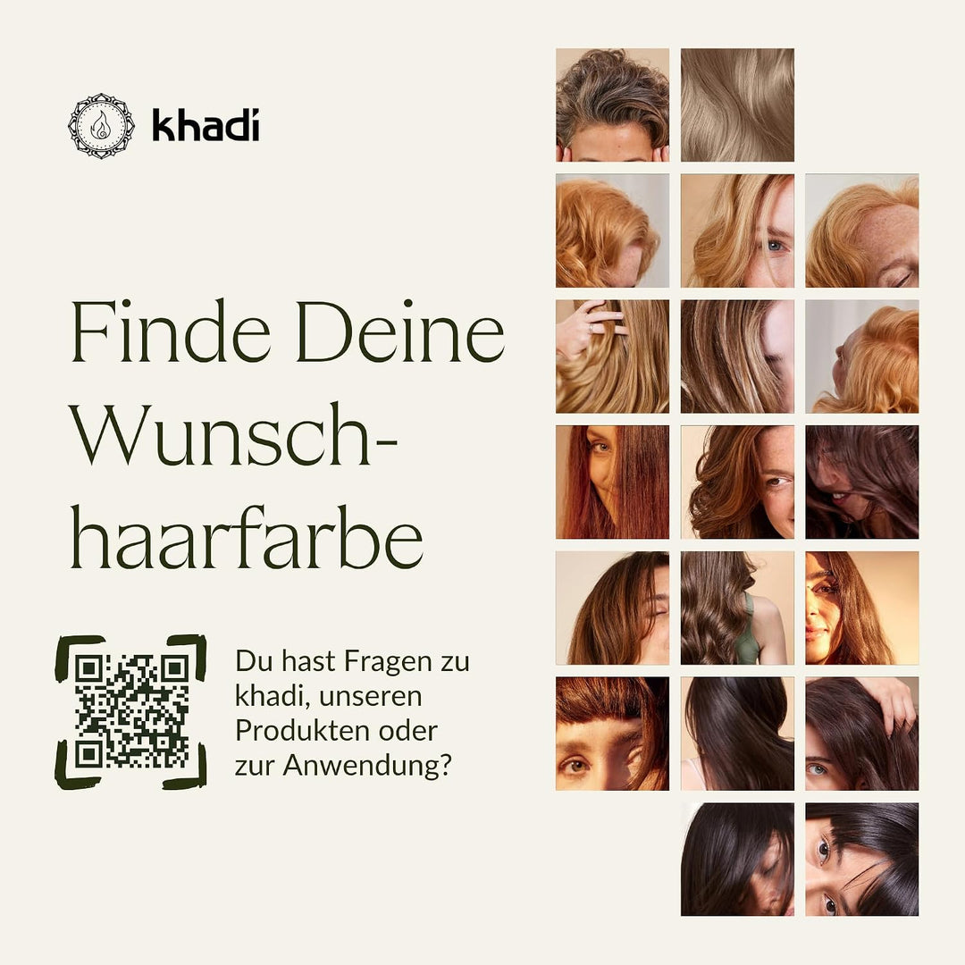 khadi SONNENBLOND Pflanzenhaarfarbe, Haarfarbe für glänzendes Honigblond bis zu kräftigem, sommerlic