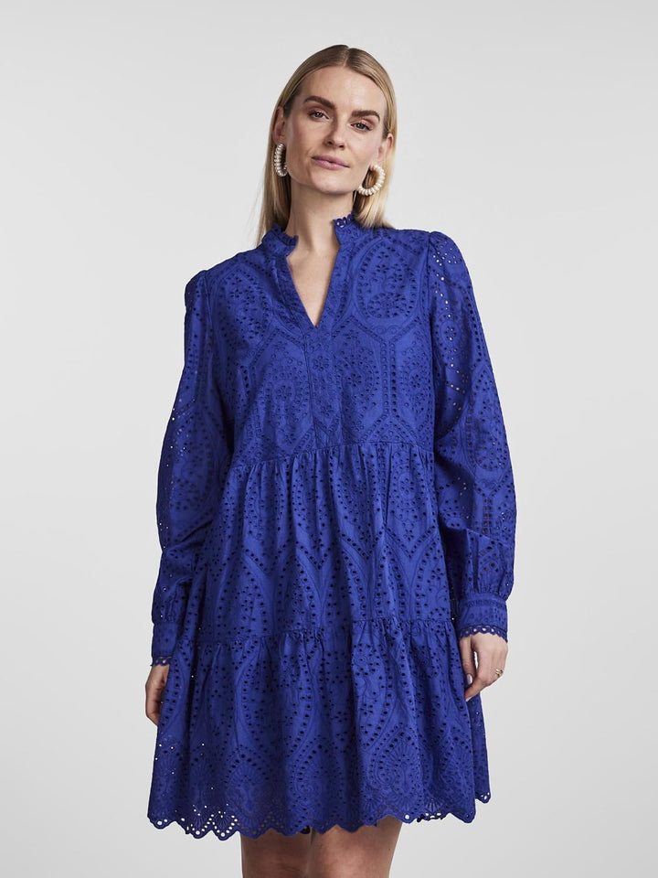 YAS Damen Yasholi Ls S. Noos Short Dresses XS Deep Ultramarine, XS Deep Ultramarine