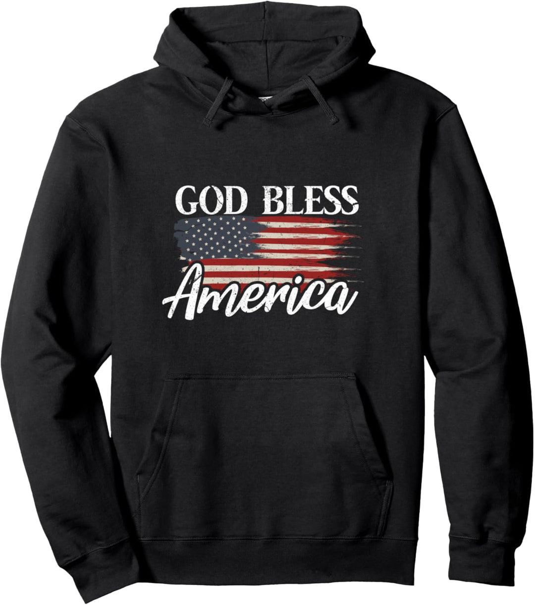 God Bless America 4. Juli Patriotische USA Pullover Hoodie