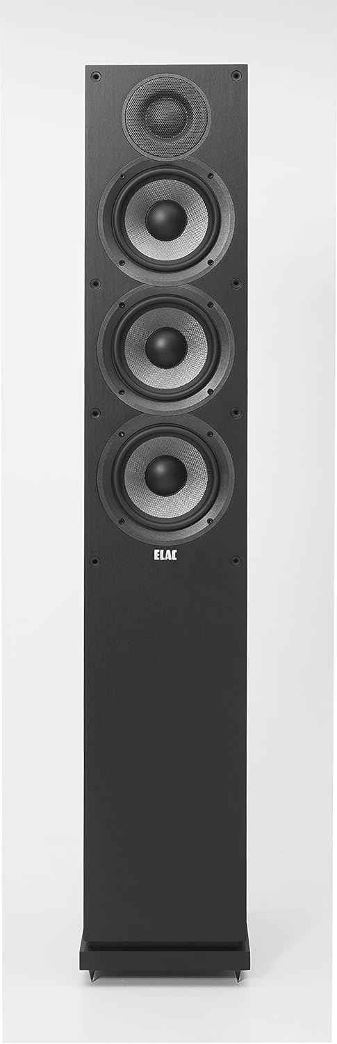 ELAC Debut 2.0 Standlautsprecher F5.2, Box für Musikwiedergabe über Stereo-Anlage, 5.1 Surround-Soun