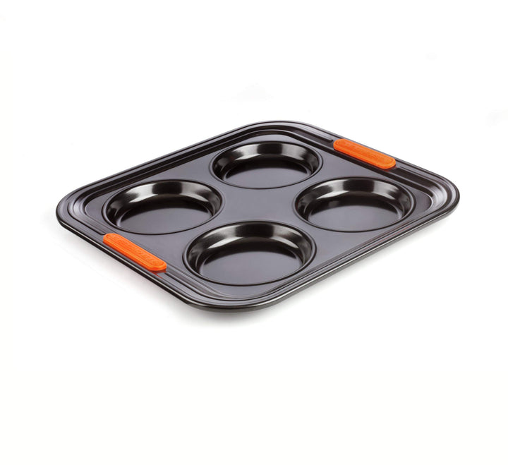 Le Creuset Antihaft Backform für Yorkshire-Pudding, Für 4 Stück (Ø 10 cm), Sauerteigbeständig, Aus K