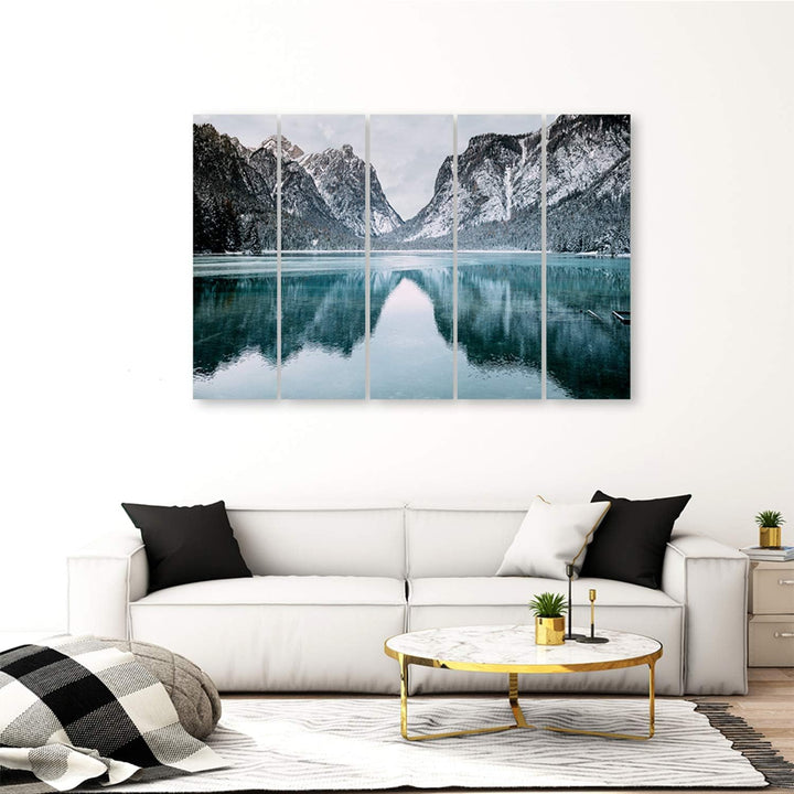 Feeby. Leinwandbild - 5 Teile - Bilder Wand Bild Wandbilder Kunstdruck XXL, 5-Teilig, Typ C, 300x140