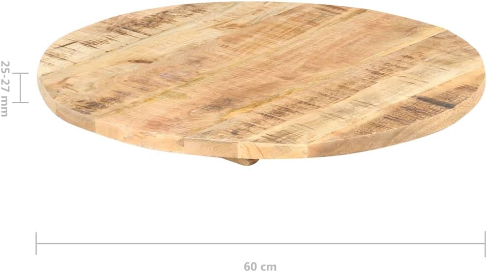vidaXL Mangoholz Massiv Tischplatte Massivholzplatte Holzplatte Ersatztischplatte Holz Platte für Es