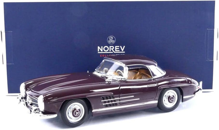 Norev - Mercedes-Benz 300 SL Roadster 1957 Red 1:18 Miniatur, 183891, Rot, 1/18