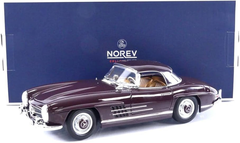 Norev - Mercedes-Benz 300 SL Roadster 1957 Red 1:18 Miniatur, 183891, Rot, 1/18